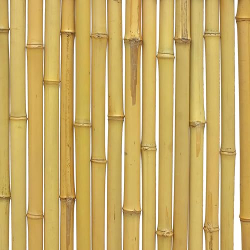 Red Lantern Japanese Bamboo Kumo Fence Panel 4 x 5.5 ft Brown