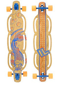 Inspiration Longboards Bamboo Composite "HANDELS" Longboard Complete with Paris Trucks and Divine Wheels Orange and Blue