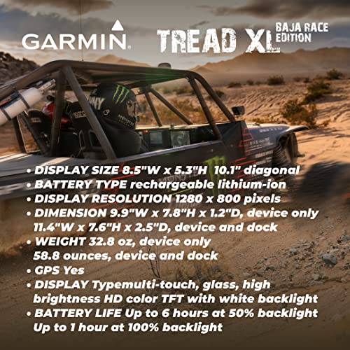Wearable4U Garmin Tread XL Baja Race Edition Off-Road GPS Navigator with Earbuds Bundle