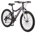 Mongoose Flatrock Womens Hardtail Mountain Bike 26-Inch Wheels 21 Speed Twist Shifters 16-Inch Lightweight Aluminum Frame Purple