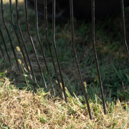 Titan Attachments 3 Point 6 FT Pine Straw Needle Rake for Category 1 Tractors with Coil Spring Tines Orange