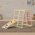 ATT Toddlers Indoor Wooden Climber Playset 6-in-1 Playground