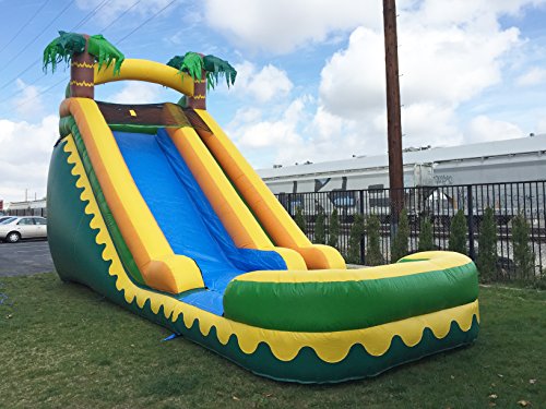 JumpOrange Commercial Inflatable 18' Tropical Aloha Water Slide with Blower Aloha Tropical