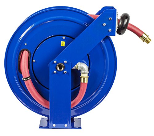 COXREELS Supreme Duty Spring Rewind Hose Reel for Fuel 3/4" I.D. 75' 300 PSI Blue