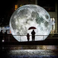 HOAELOS Giant Inflatable Moon 26 Feet Gray