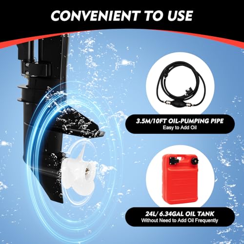 Sootvp 2 Stroke 12 HP Outboard Motor Black