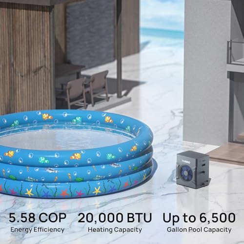 TURBRO Manatee M20 Swimming Pool Heat Pump 20,000 BTU Black
