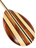 Tikimaster Koa Canoe Paddle 60" with Inlays Steersman Made in Hawaii #KOA7305