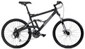 Gravity 2022 FSX 2.0 Dual Suspension Mountain Bike Matt Black/Black Wheels 19