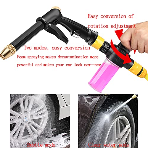 C/H Garden Hose Pipe 5m Flexible Watering Hose with Spray Gun Yellow