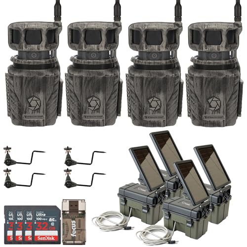 Stealth Cam Revolver 36MP 360-Degree Cellular Trail Camera Bundle with Power Pack, Holder, Memory Card & Reader (17 Items)