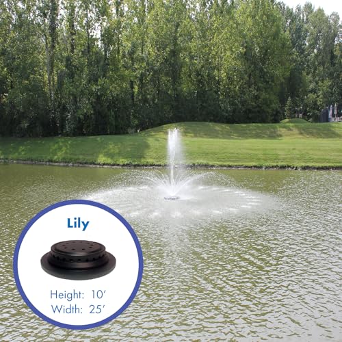 HALF OFF PONDS VXF Aerating Pond & Lake Fountain - 1 HP Pump | 3 Display Patterns | Color Changing Lights