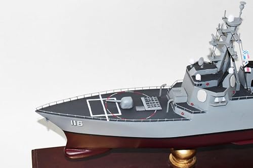 Squadron Nostalgia LLC USS Thomas Hudner (DDG-116) Mahogany Model 24-Inch