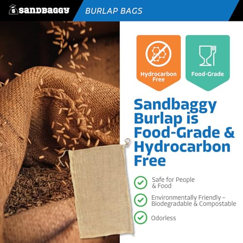 Sandbaggy Burlap Bags 22" x 36" Food Grade Pack of 500 Brown