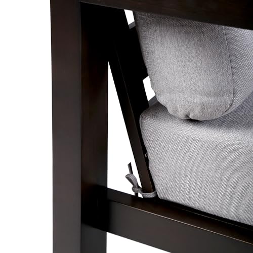 Armen Living Paradise Outdoor Eucalyptus Wood Lounge Chair Earth