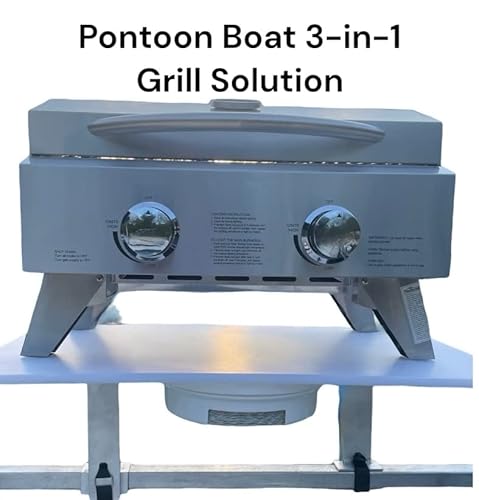 Pontoon Boat Solutions Pontoon Boat Three-in-One Grill Solution Aluminum