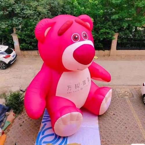 HOAELOS Inflatable Giant Pink Strawberry Bear 13.1 Feet