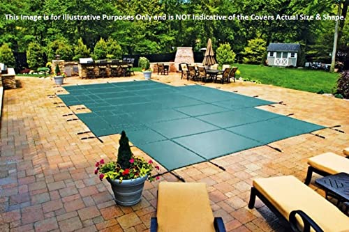 Loop-Loc 16' x 36' Rectangle In-Ground Pool Safety Cover Green
