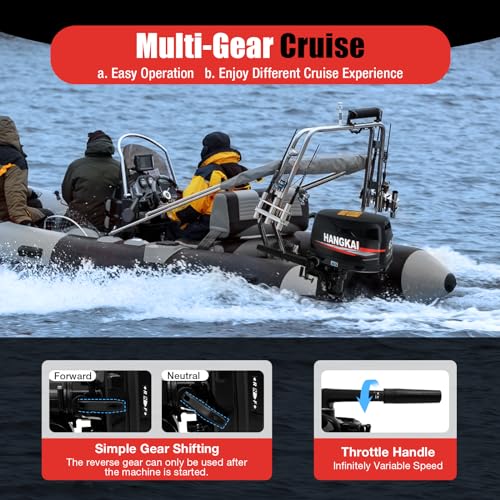 SNKOURIN 6.5HP 4 Stroke Outboard Motor with Water Cooling & CDI Ignition Black