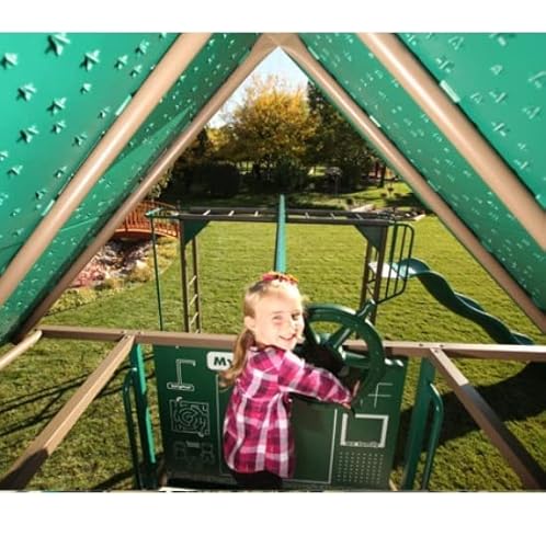Lifetime Double Slide Deluxe Play Set Earthtone