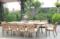 WholesaleTeak 11 Pc Luxurious Grade-A Teak Dining Set with 117" Rectangle Table and 10 Stacking Chairs