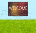 TampaPrinting Welcome to Our Church Yard Sign 18" X 24" with Metal Step Stake