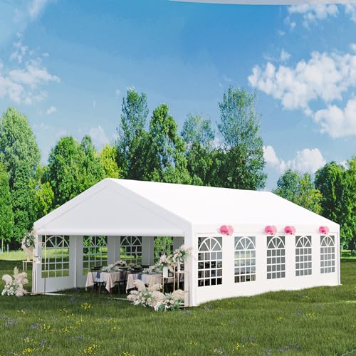 Acekool 20x32 FT Outdoor Tent with Removable Sidewalls White