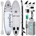 FunWater Inflatable 11'x33"x6" Ultra-Light SUP Stand Up Paddle Board LIGHT GRAY