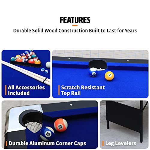 EastPoint Sports Easy Setup Folding Billiard Table Black