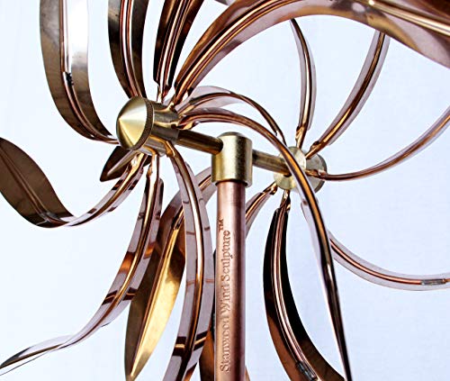 Stanwood Wind Sculpture Large Kinetic Copper Dual Spinner Jumbo Version Copper