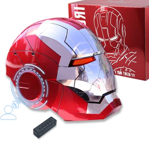 Tarrshiney Electronic Mark 5 Helmet Silver Voice-Controlled Cosplay Prop