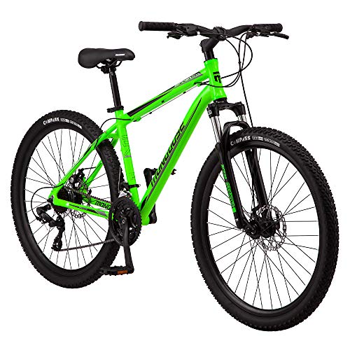 Mongoose Switchback Trail Hardtail Mountain Bike 21-Speed 27.5-Inch Neon Green