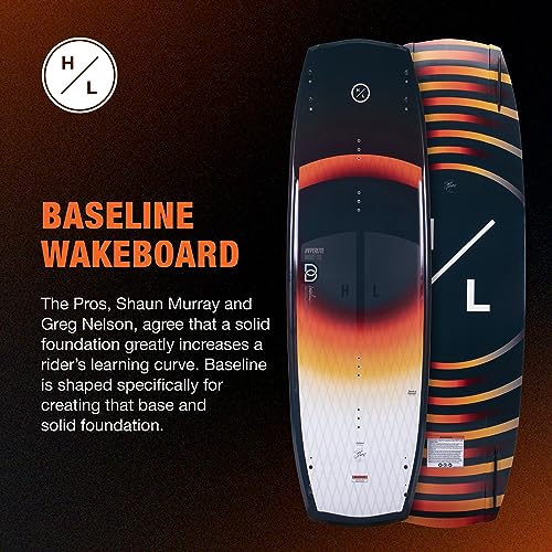 Hyperlite Baseline Wakeboard + Remix Bindings Wakeboard Package Black/Orange 146cm