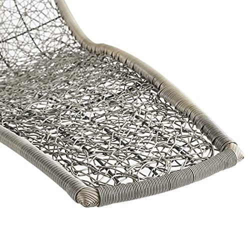 Modway Landscape Wicker Rattan Outdoor Patio Porch Chaise Lounge Swing Chair Set with Stand Light Gray Beige