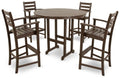 TREX Outdoor Furniture TXS119-1-VL Monterey Bay 5-Piece Bar Set Vintage Lantern