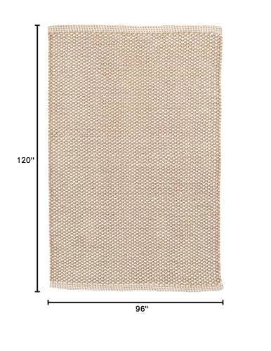 Dash & Albert Pebble Performance Area Rug 8' x 10' Neutral Solid Handwoven Washable Pebble Neutral