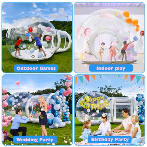 Yorkgargen Inflatable Bubble House 10ft Clear Dome Tent White