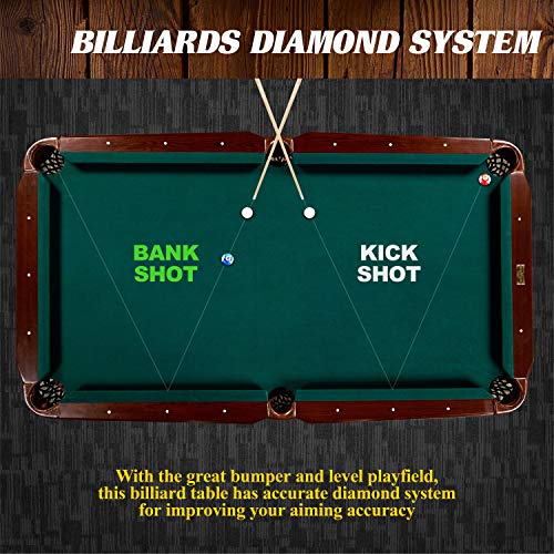 Barrington Billiards Pool Table Set Green/Dark Wood Grain