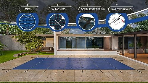 WaterWarden Inground Pool Safety Cover 20' x 50' Blue Mesh