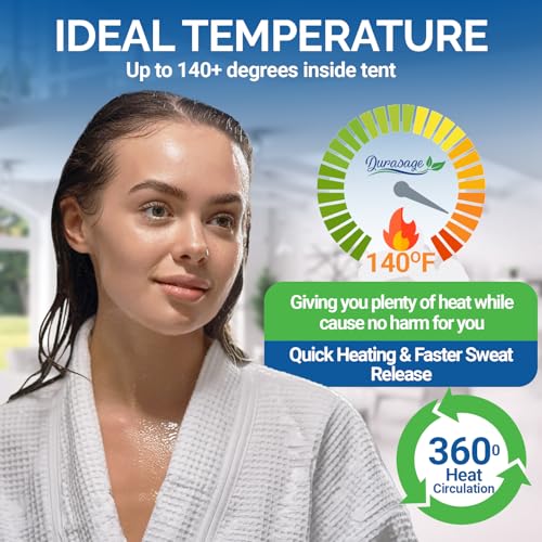 Durasage Portable Full Size Infrared Sauna 2-Person Gray