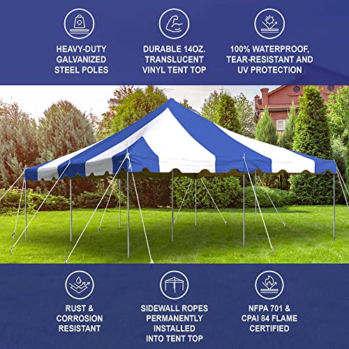 Party Tents Direct 20' x 30' Replacement Weekender Pole Tent Top Blue