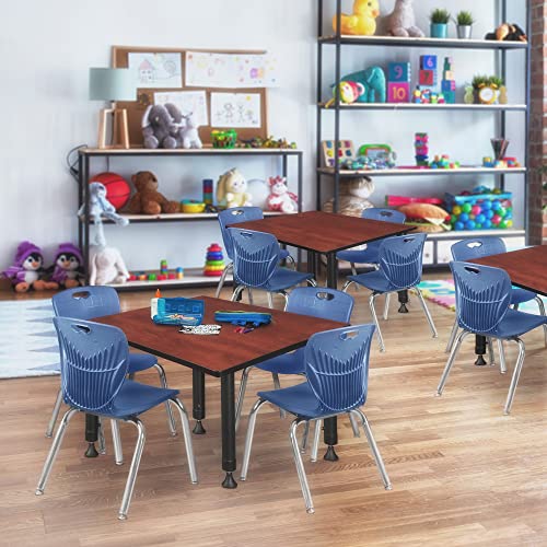 Regency Kee 48" Square Height Adjustable Classroom Table Cherry