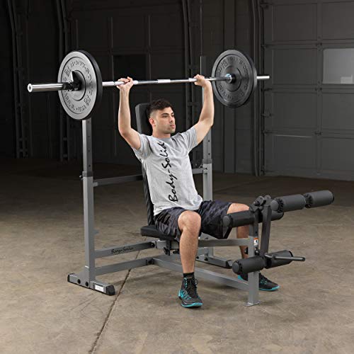Body-Solid Olympic Combo Bench with Preacher Curl and LAT Pulldown Black