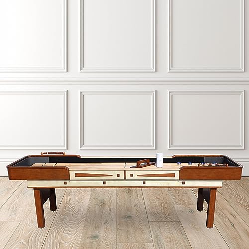 Hathaway 12-ft Shuffleboard Table Walnut