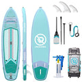 iROCKER Cruiser Inflatable Stand Up Paddle Board Aqua