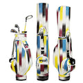 ACXZ Golf Standard Bag for Men Women Children - Golf Cart Bag, Golf Carrying Bag, Waterproof PU Material, Khaki
