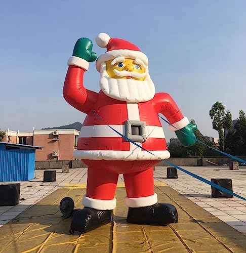 Air-Ads Supplies 15ft Inflatable Advertising Giant Santa with Blower Red Green