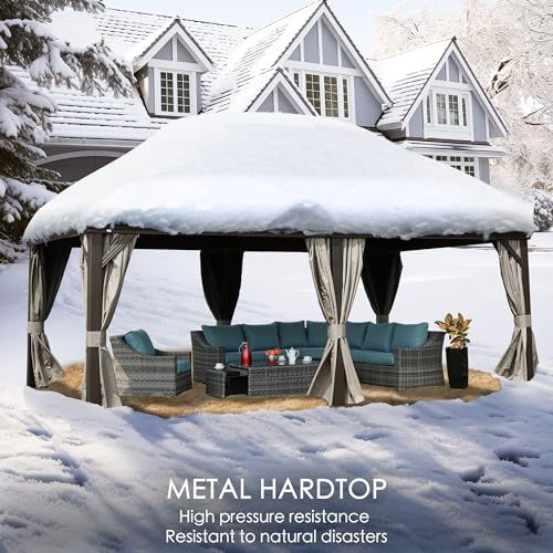 Kozyard Alexander 12' x 20' Hardtop Gazebo Gray