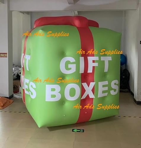 Air-Ads Supplies 8ft Giant Inflatable Square Balloon Advertising Gift Box Green