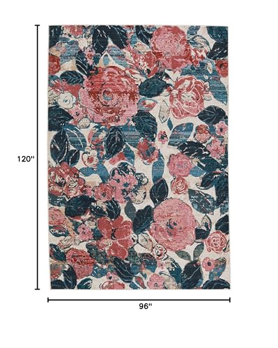 Jaipur Living Indoor Outdoor Large Area Rug Floral Pink 8x10